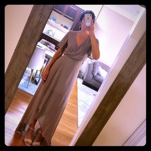 Show Me Your MuMu Dresses - Show Me Your MuMu - Taupe Maxi Dress Show Me Your MuMu Dresses - Show Me Your MuMu - Taupe Maxi Dress